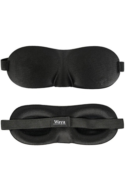 waya Mască de somn, 3D, WAYA, reglabilă, blocare 100% a luminii, neagră