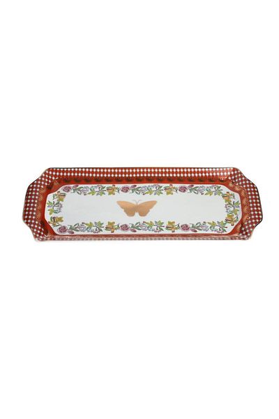 Lucky Art Evelyn Bone Baton Plate 36cm