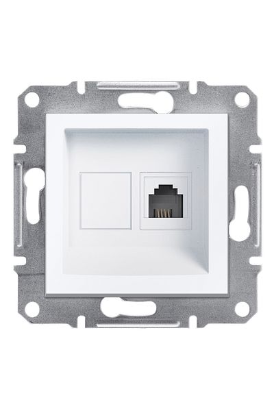 Schneider Electric Asfora White Rj11 Numeris, Telephone Socket Frame Included