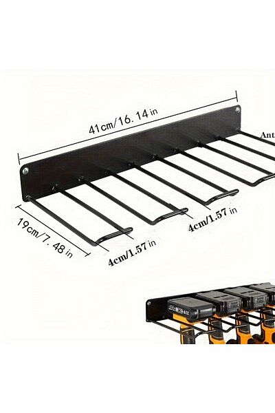 Choice 1pc Wall-mounted Utility Rack Power Tool Organizer Heavy Duty Metal Tool Shelf Drill Wall Mounted...