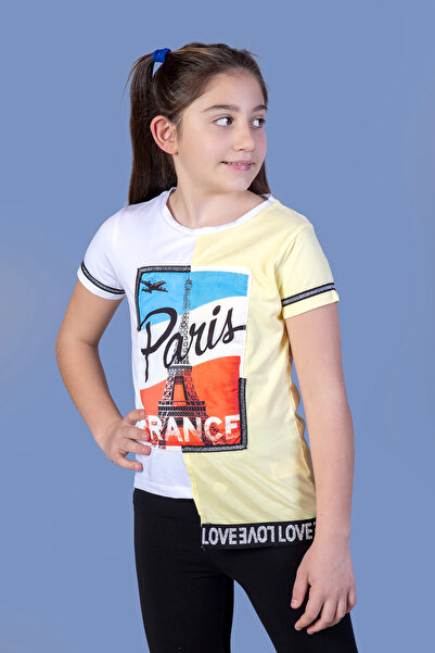 Toontoy Κοριτσίστικο μπλουζάκι Paris με τύπωμα ριγέ