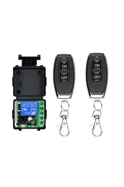 Choice 2 remotes 1 receiver Universal Gate Remote Control Switch DC 12V RF 433 Mhz Asking Code Relay Receiv