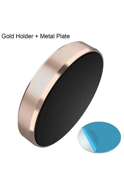 Vikefon gold Universal Magnetic Car Phone Holder Magnet Mount Bracket Stick on Car Dashboard Wall All Mobile