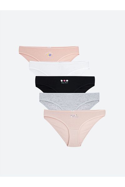LC Waikiki Pachet de 5 culotte de bikini imprimate sezon nou - S50225Z8