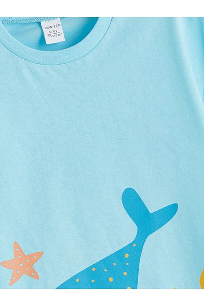 LC Waikiki Tricou pentru băiat cu imprimeu cu gât crew de sezon nou - S5IU78Z1