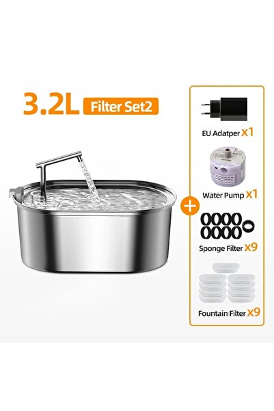 Choice Filter Set2 ROJECO Stainless Steel Cat Water Fountain Automatic Cat Dr...