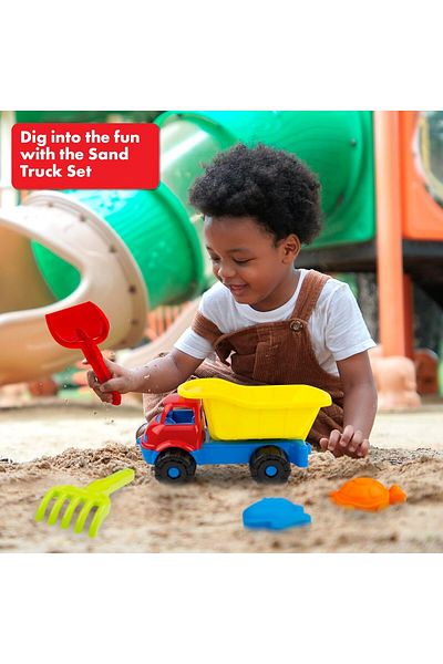 rexa Large Truck Beach Toy Set for Kids – Sand Play Set with Accessories