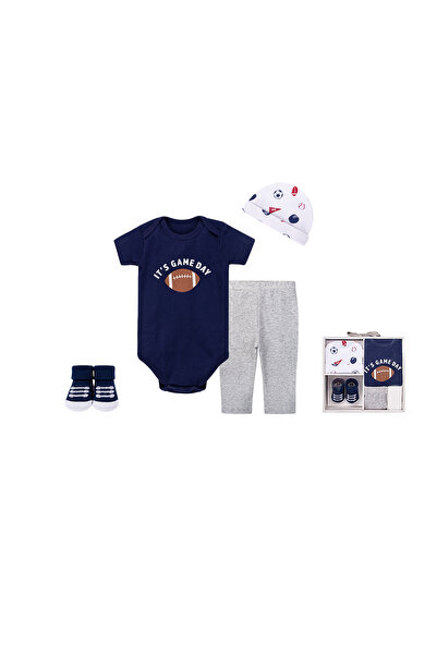 Factory Price - 6pc-Set - It's Game Day Kids Wear Gift - Black/Grey