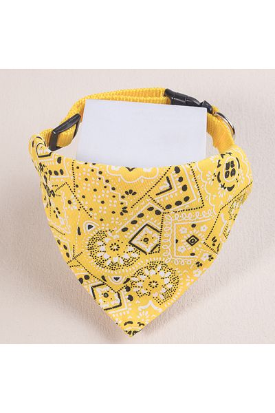 Choice 8.6-17.3inch yellow Adjustable Pet Puppy Cat Scarf Bandana Collar Neck Scarf For Small Dogs Kitten S