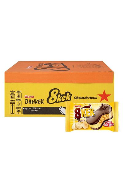 Ülker Dankek 8 Cake Banana Chocolate 55 g X 24 Pcs