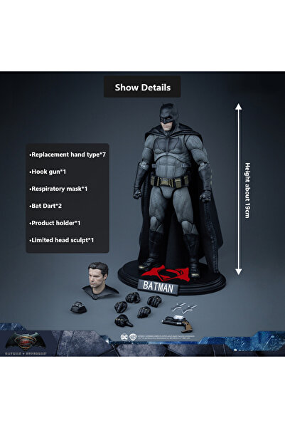 Choice1 B DC Batman Fondjoy Batman Movie Character Model Limited Head Sculpt Action Figures 19cm Collect Or.