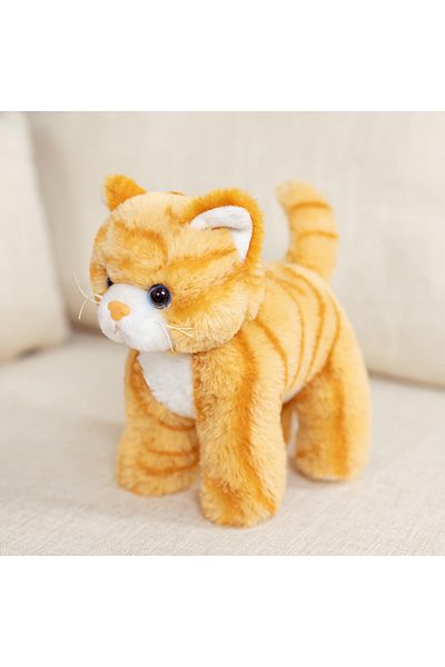 Choice 20cm Yellow 20cm Stuffed Cat Plush Toy Simulation American Shorthair Cute Cat Ginger Cat Pet Toys Li