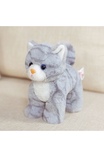 Choice 20cm GRAY 20cm Stuffed Cat Plush Toy Simulation American Shorthair Cute Cat Ginger Cat Pet Toys Life