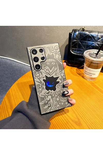 Miniso For Galaxy S24 Ultra Only Case Japan Anime Pocket Monsters Pokémon Gengar Wrist Strap Holder Phone C