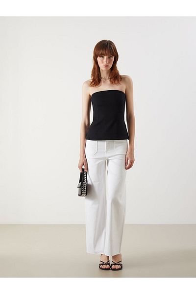 LC Waikiki Bluză peplum cu decolteu fără bretele sezon nou - S5PA96Z8