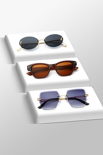Nilu Moda SET OF 3 SUNGLASSES