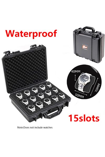 Choice 15 slots 3326 3/4/6/8/15/24/32 Slot Abs Plastic Watch Case Portable Waterproof Watch Case Is Used To