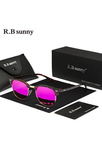 Choice Mirror-Purple RBsunny Fashion HD Mirror Lens Sunglasses Men‘s Driving ...