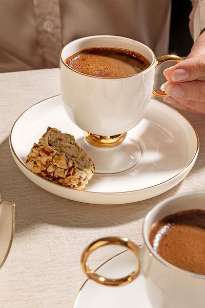 Nehir Karmen 6-Person 12-Piece Porcelain Coffee Cup Set