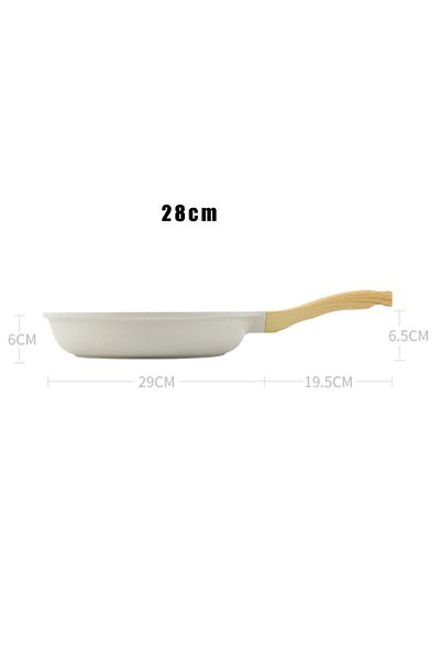Choice 28cm Durable Frying Pan Wok Pan Non-stick Ceramic Pot Induction Gas Stove Universal Cookware Steak C