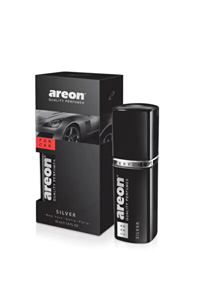 Areon Perfume 50 Ml Silver Oto Araç Parfümü (Siyah Şişe)