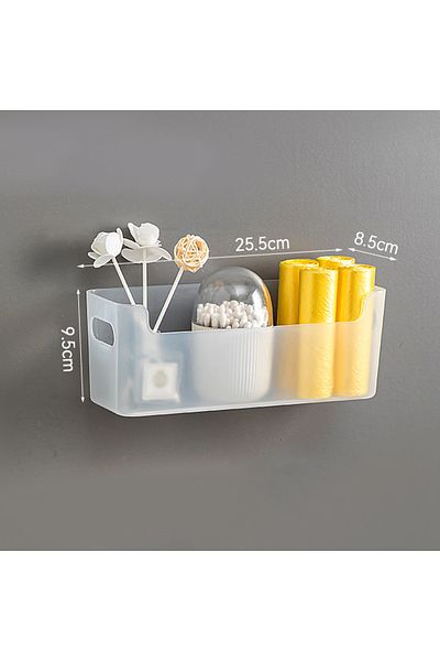 WORTHBUY A Style Clear S WORTHBUY Multifunctional Punch Free Wall Mounted Hair Dryer Storage Box,Cosmetic Cl