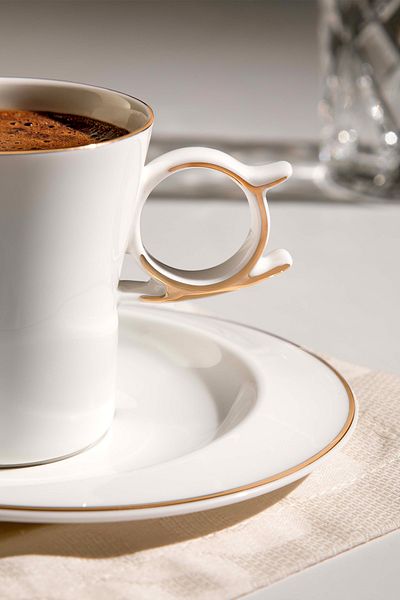Nehir Laura 6-Person 12-Piece Porcelain Coffee Cup Set