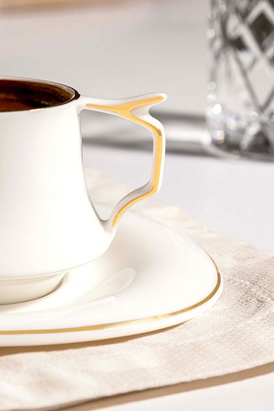 Nehir Angela 6-Person 12-Piece Porcelain Coffee Cup Set