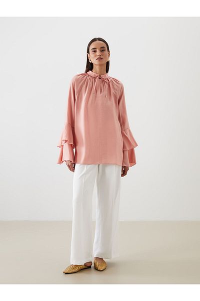 LC Waikiki New Season Baglamali Collar Modal Blend Women's Tunic - S5Ms07Z8