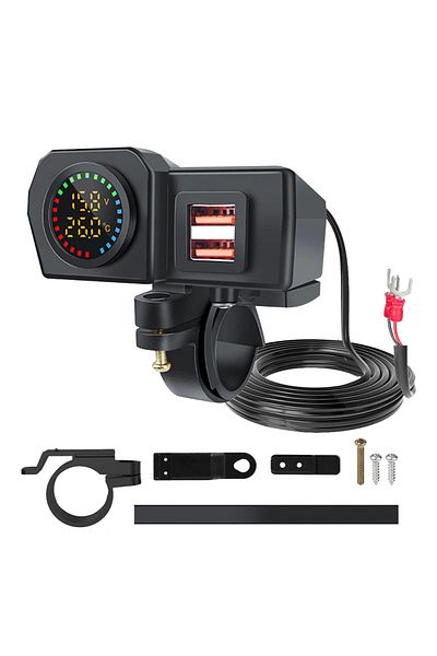 Choice Dual QC3.0 60W Motorcycle QC3.0 PD Charger Socket USB Type-C Fast Charging Motorcycle Charger Plug V