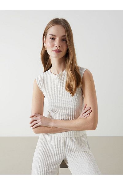 LC Waikiki Crew Neck Textured Women's Athlete