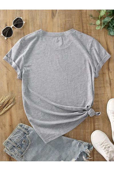 uyguntarz Μπλουζάκι με στάμπα Unisex Jean με σχέδιο καρδιάς