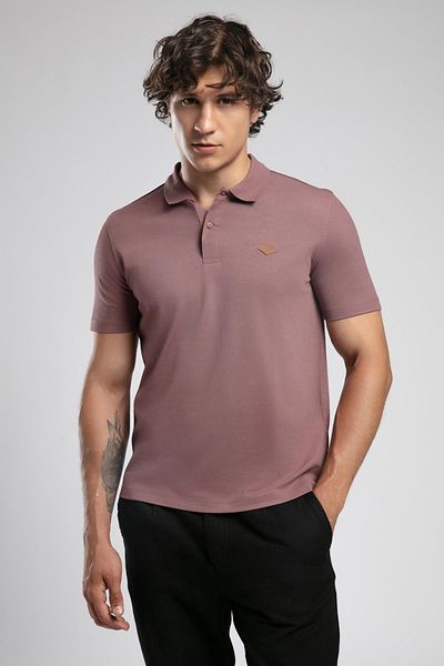 Lee Cooper Ανδρικό μπλουζάκι με γιακά πόλο Resao Dusty Rose