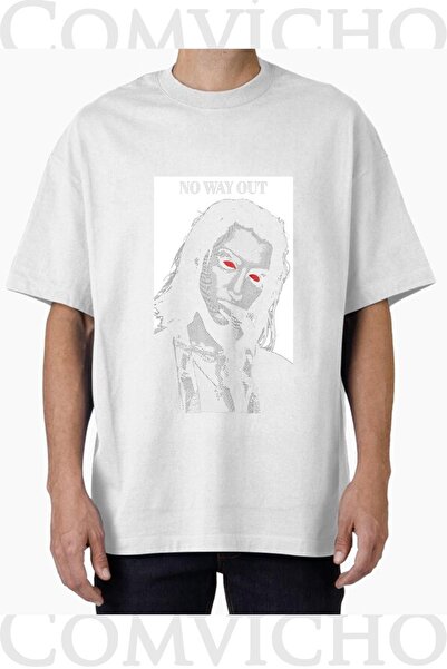 COMVİCHO تي شيرت مطبوع بتصميم V1 للجنسين من No Vay Out