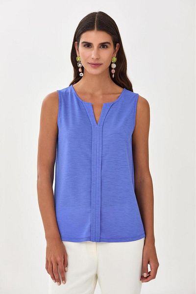 İKİLER Front Patch Sleeveless Blouse 025-1021