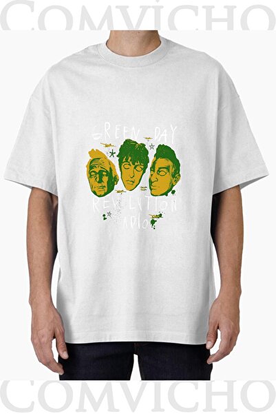 COMVİCHO تي شيرت مطبوع بتصميم Green Day v3 للجنسين