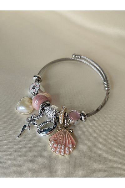ARYA DESİGN Water Fairy Charm Steel Bracelet