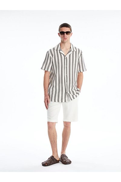 LC Waikiki New Season Regular Fit Short Sleeve Patterned Men's Shirt - S5Pi96Z8