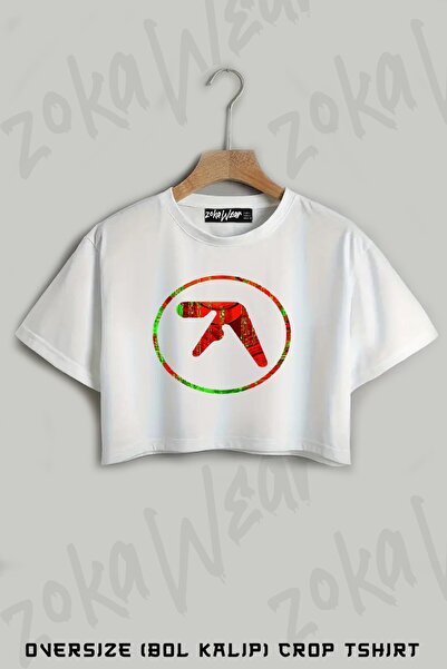 ZOKAWEAR Aphex Twin V2 Printed Oversize Crop T-Shirt