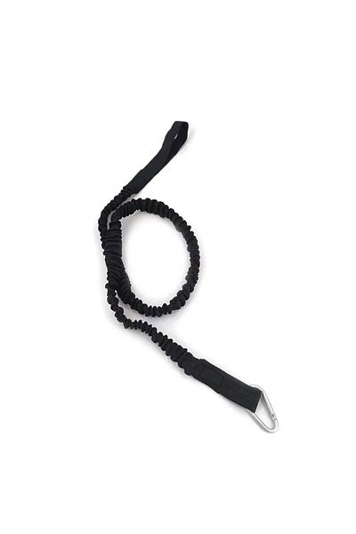 Choice Black DIZETION 1PC Elastic Kayak Paddle Leash Adjustable With Safety Hook Pole Coiled Lanyard Cord T
