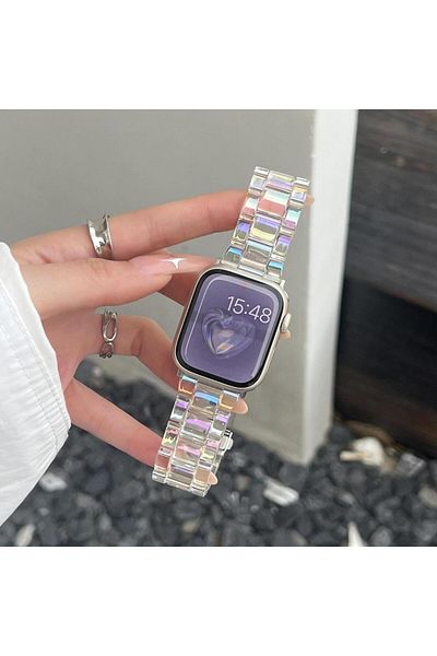 Choice 42mm 44mm 45mm 49mm Tec696 Transparent Strap For Apple Watch Band Series 10 9 8 7 6 Se 5 4 Bracelet