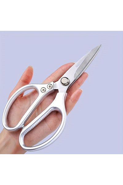 Choice 1pc 1pc Multi-Purpose Stainless Steel Kitchen Shears - Heavy-Duty Poultry Scissors with Comfortable