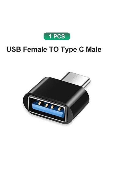Choice 1PCS Black Type C to USB Adapter 3.0 USB-C 3.1 Male OTG A Female Data Connector For MacBook Pro iPad