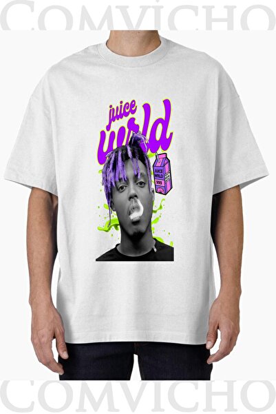 COMVİCHO Unisex Juice Vrld V4 Design Printed Oversize T-Shirt