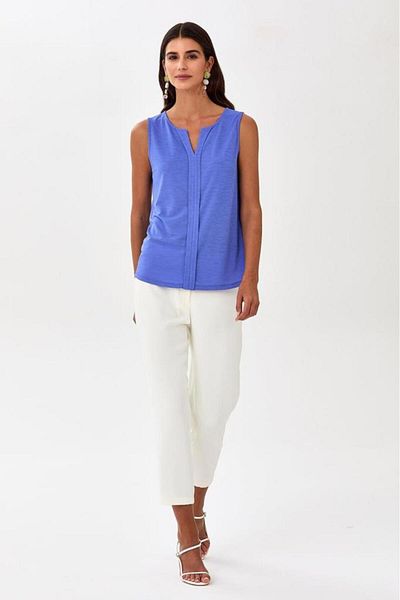 İKİLER Front Patch Sleeveless Blouse 025-1021
