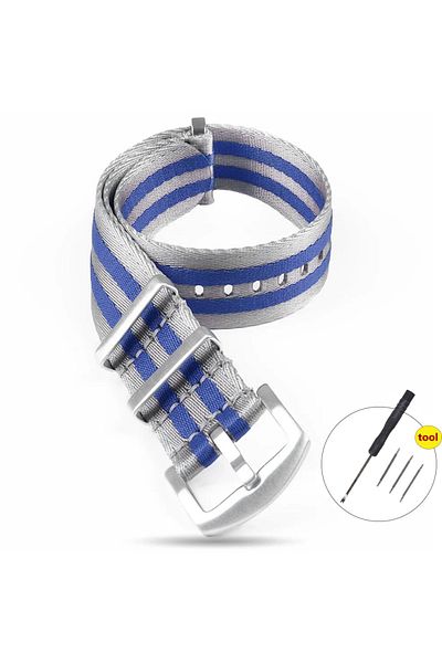Choice 20mm 3Gray 2Blue High Density Nylon Strap for Omega Seamaster 007 20mm 22mm Soft Nylon Bracelet for