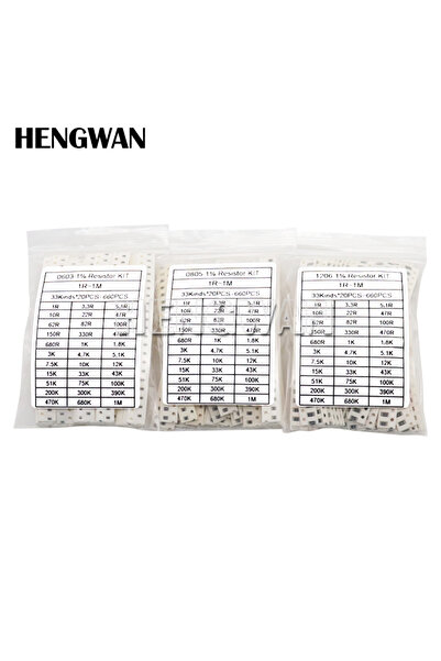 Choice4 0603 33Values 660PCS 0402 0603 0805 1206 1210 2512 SMD Resistor Assor...
