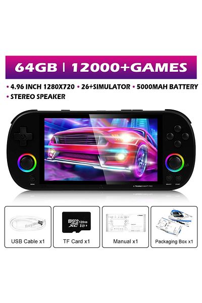 Choice 64G Black 128G 256G Trimui Smart Pro Handheld Game Console 4.96''IPS Screen Linux System Joystick RG