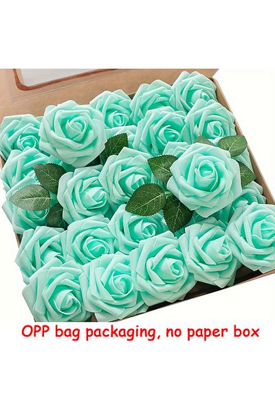 Choice green 25pcs Artificial Flowers, Fake Flowers Roses W/stem For DIY Wedding Bouquets Centerpieces Arra