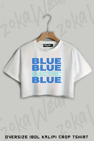 ZOKAWEAR Електрическо синя тениска с щампа на Дейвид Бауи